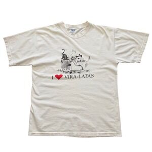 Vintage 90s Love Vira-Latas Street Dog Cat Trash Art Dalmatian Graphic T-shirt